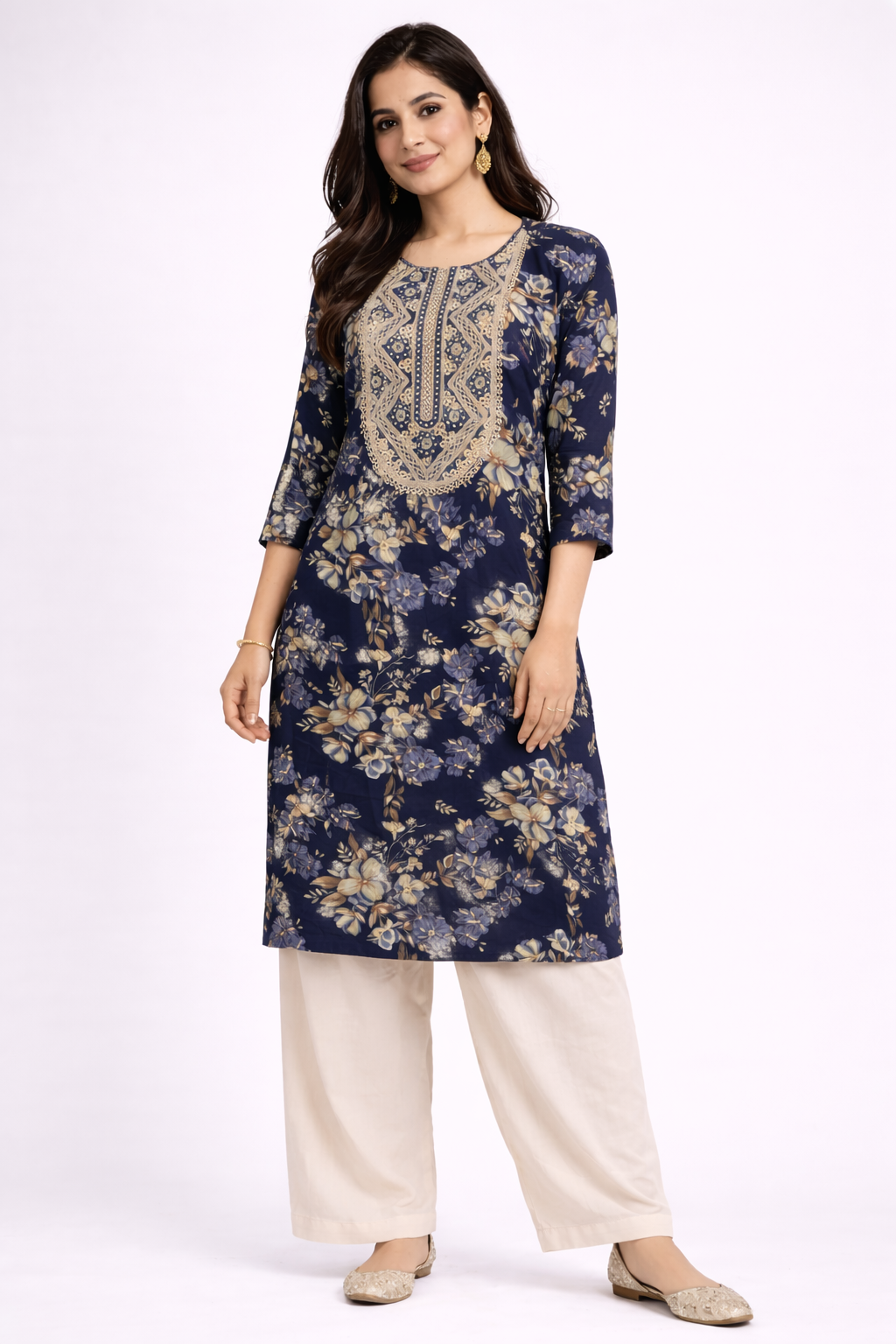 Midnight Bloom Kurta