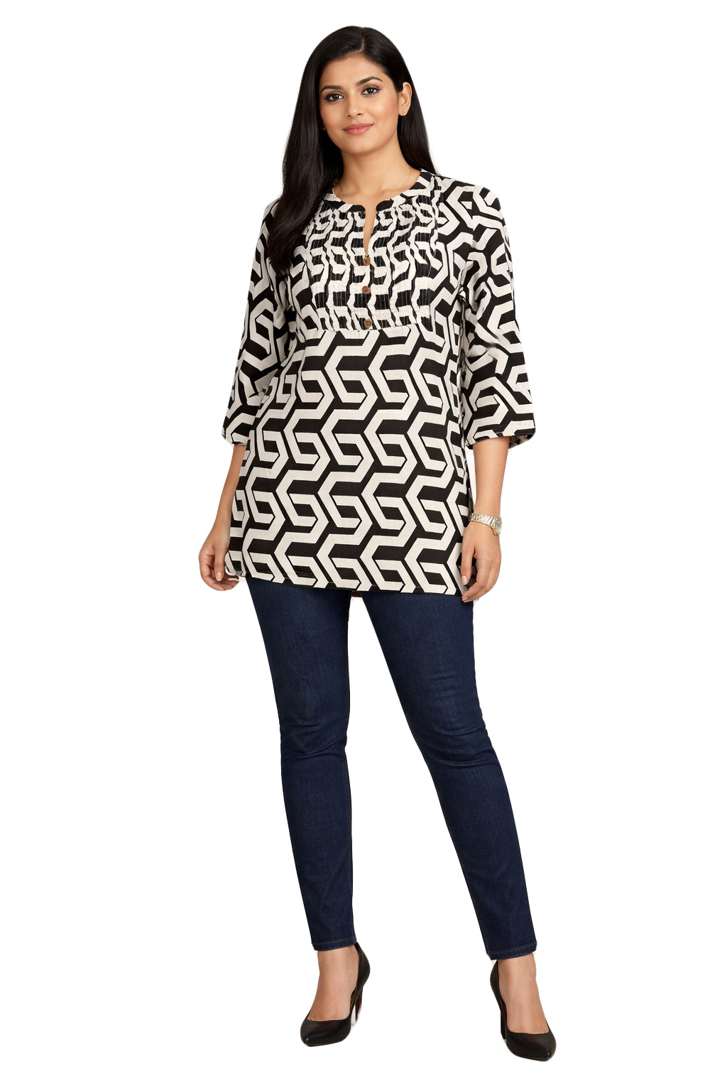 Monochrome Maze Top