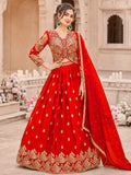 Lehenga Choli Set with Dupatta -Orange