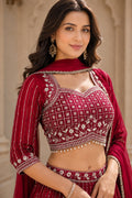 Embroidered Lehenga Choli Set with Dupatta