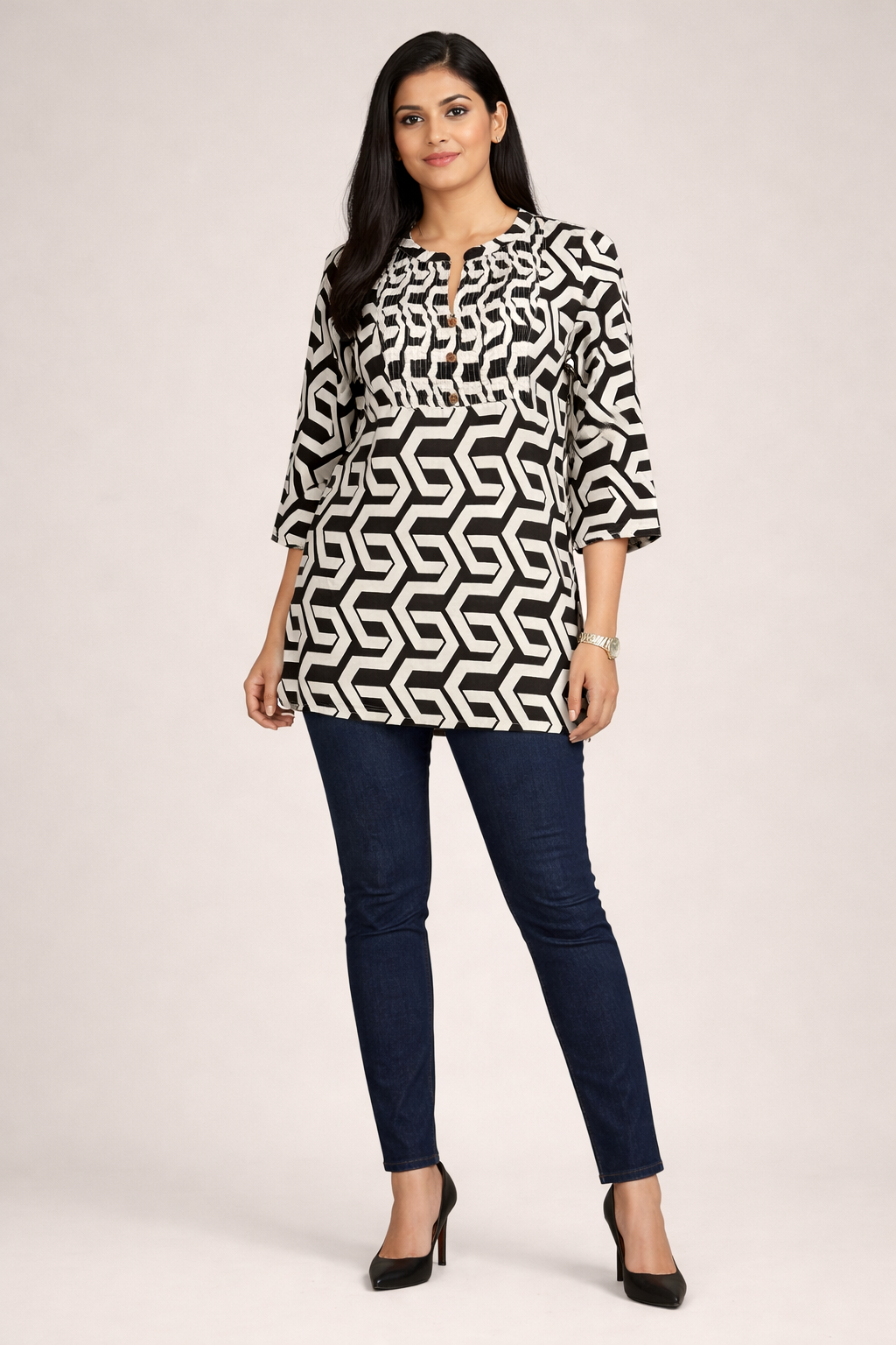 Monochrome Maze Top