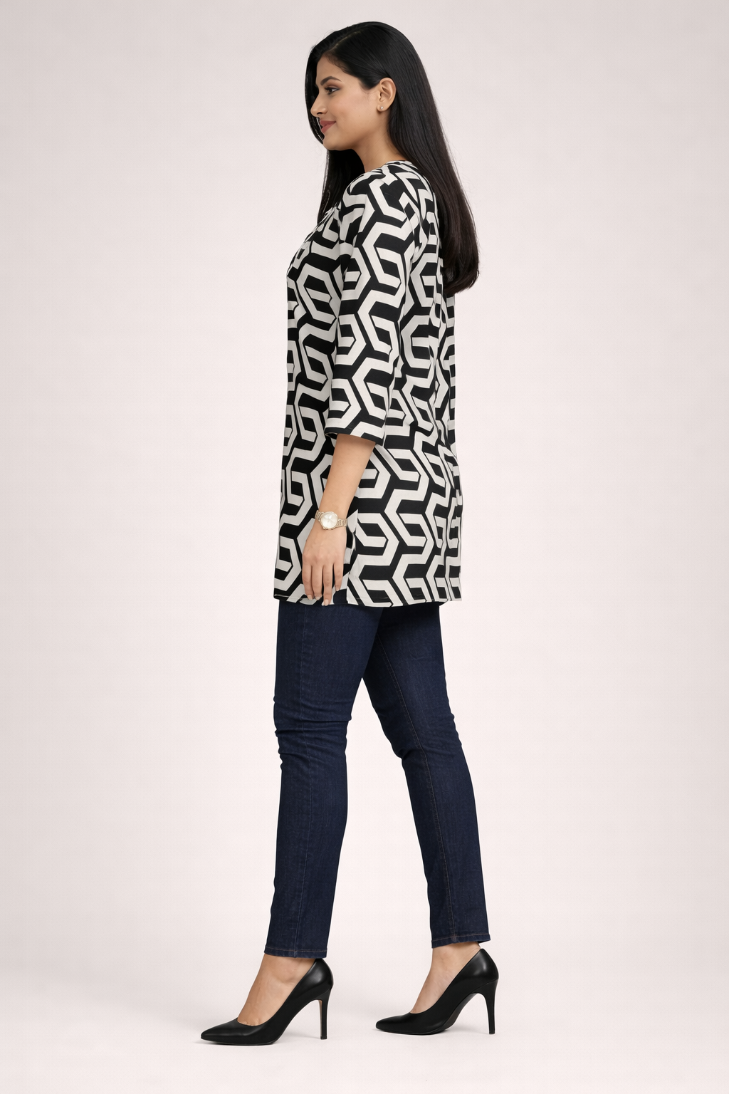 Monochrome Maze Top