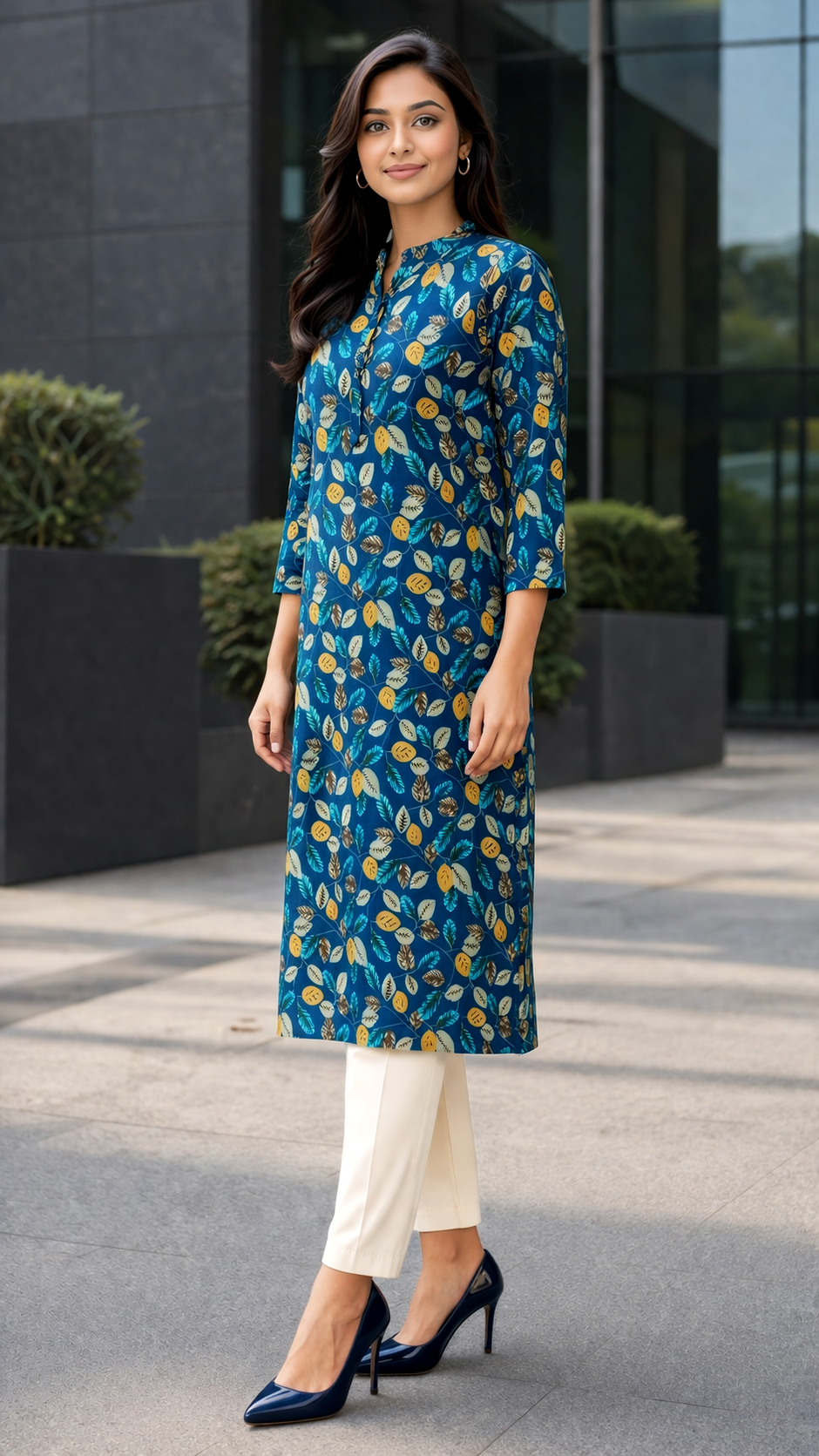 Floral Printed Cotton Kurta