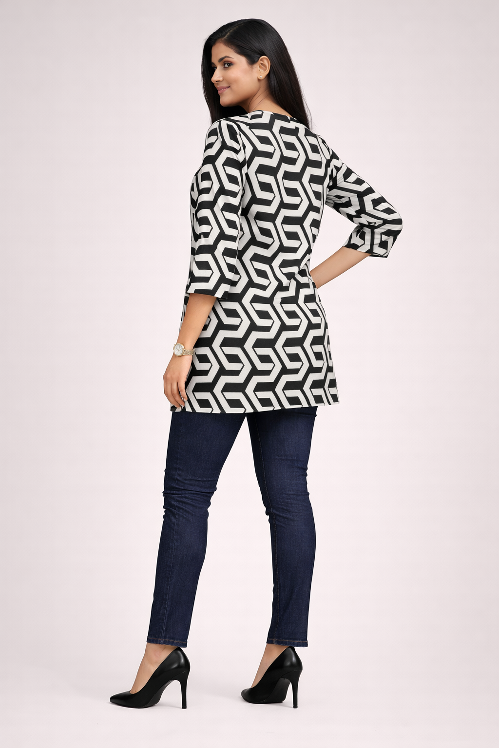 Monochrome Maze Top