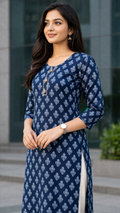 Floral Printed Cotton Kurta