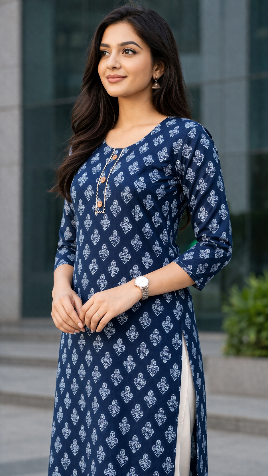 Floral Printed Cotton Kurta