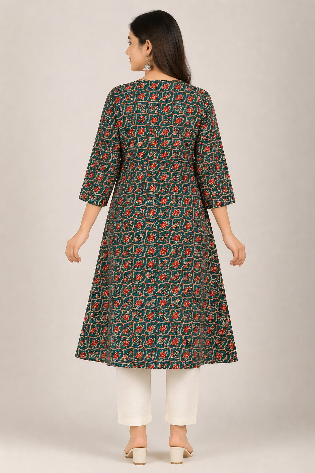 Floral Printed Cotton Kurta