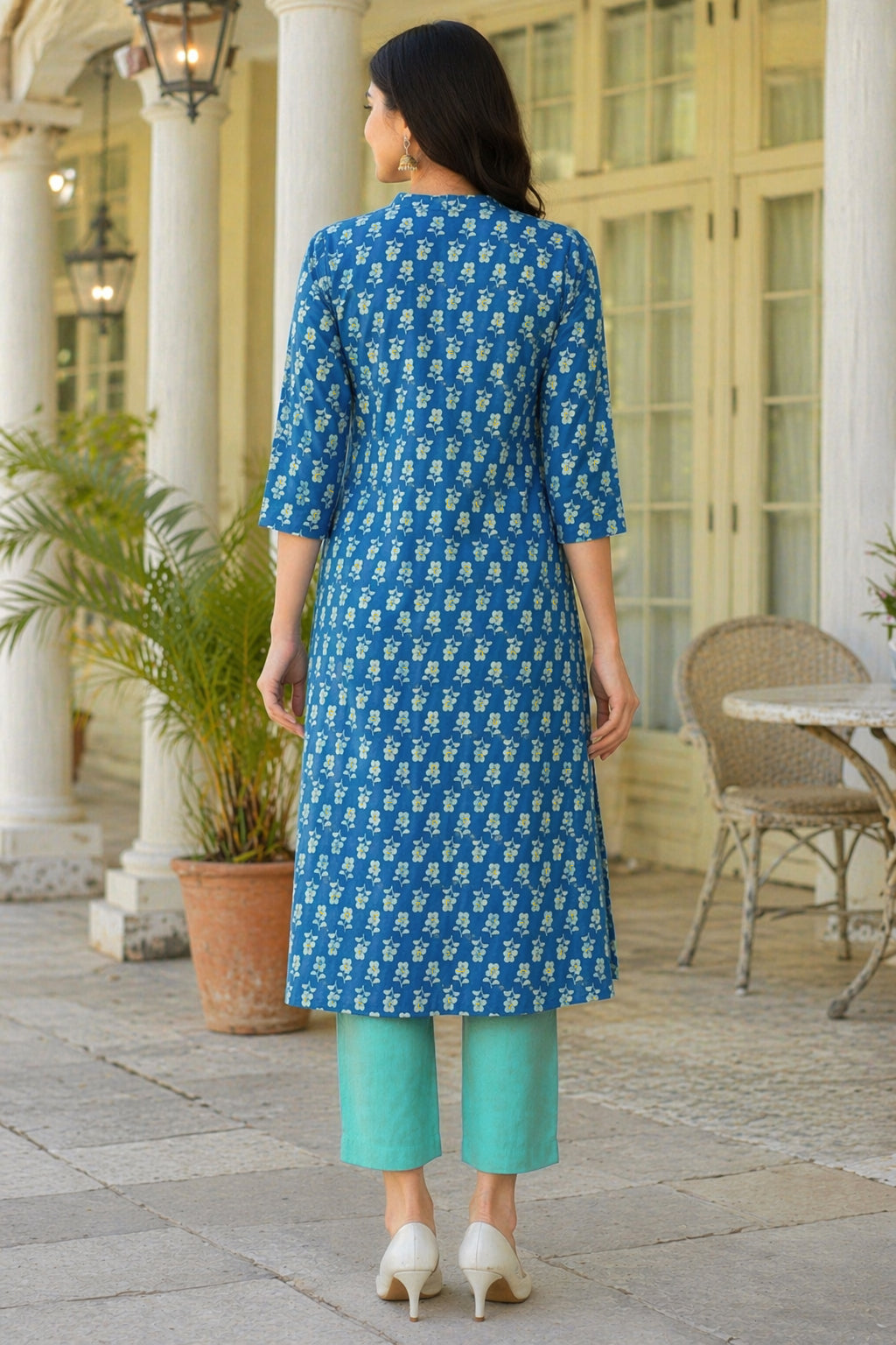 Floral Printed Cotton Kurta