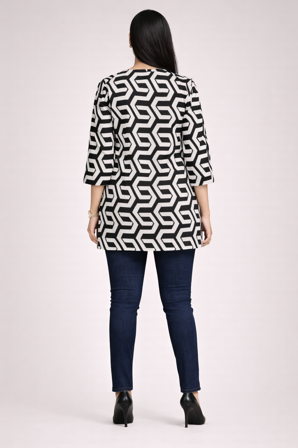 Monochrome Maze Top