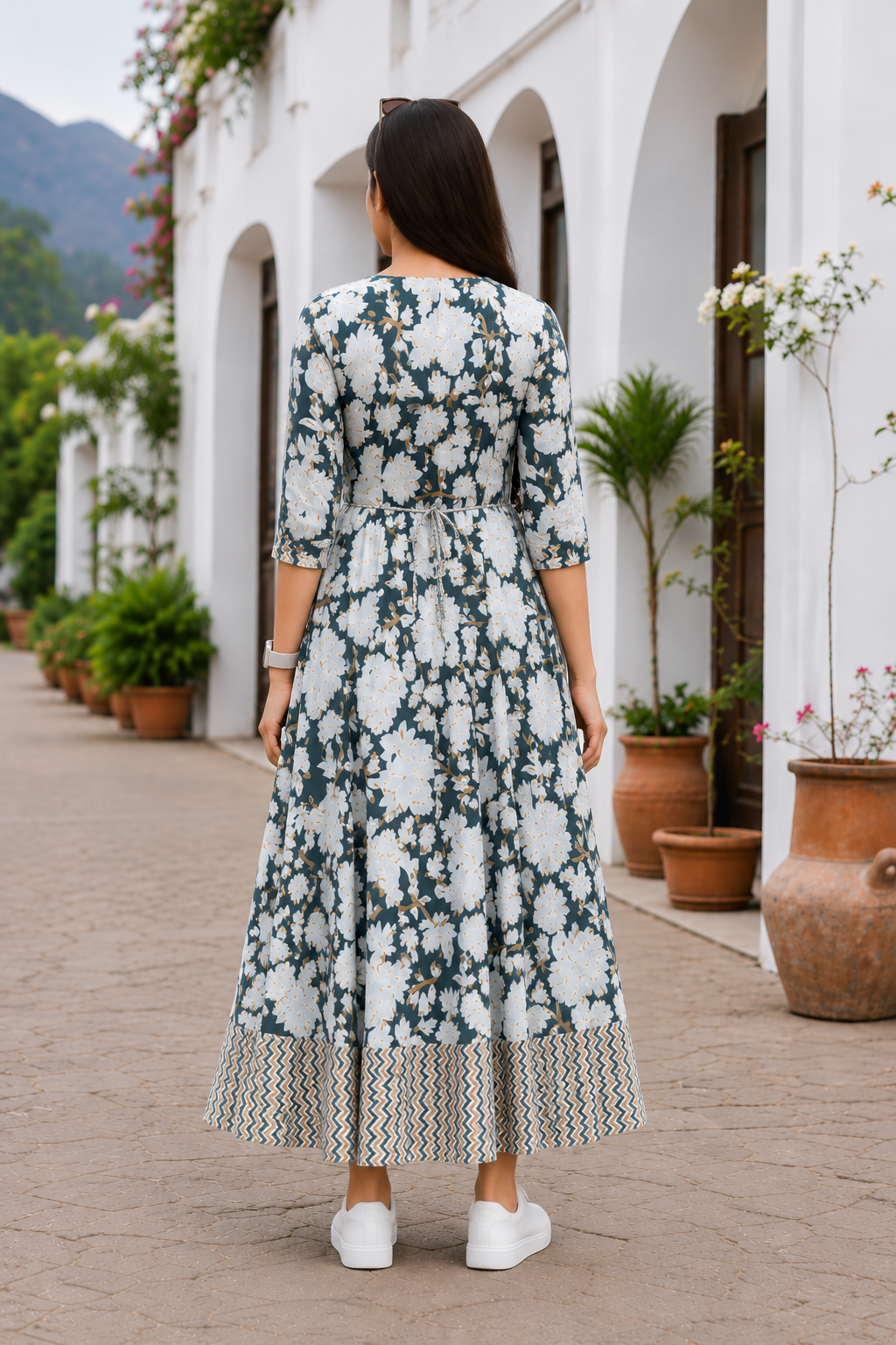 Floral Printed Anarkali Kurta / Dress