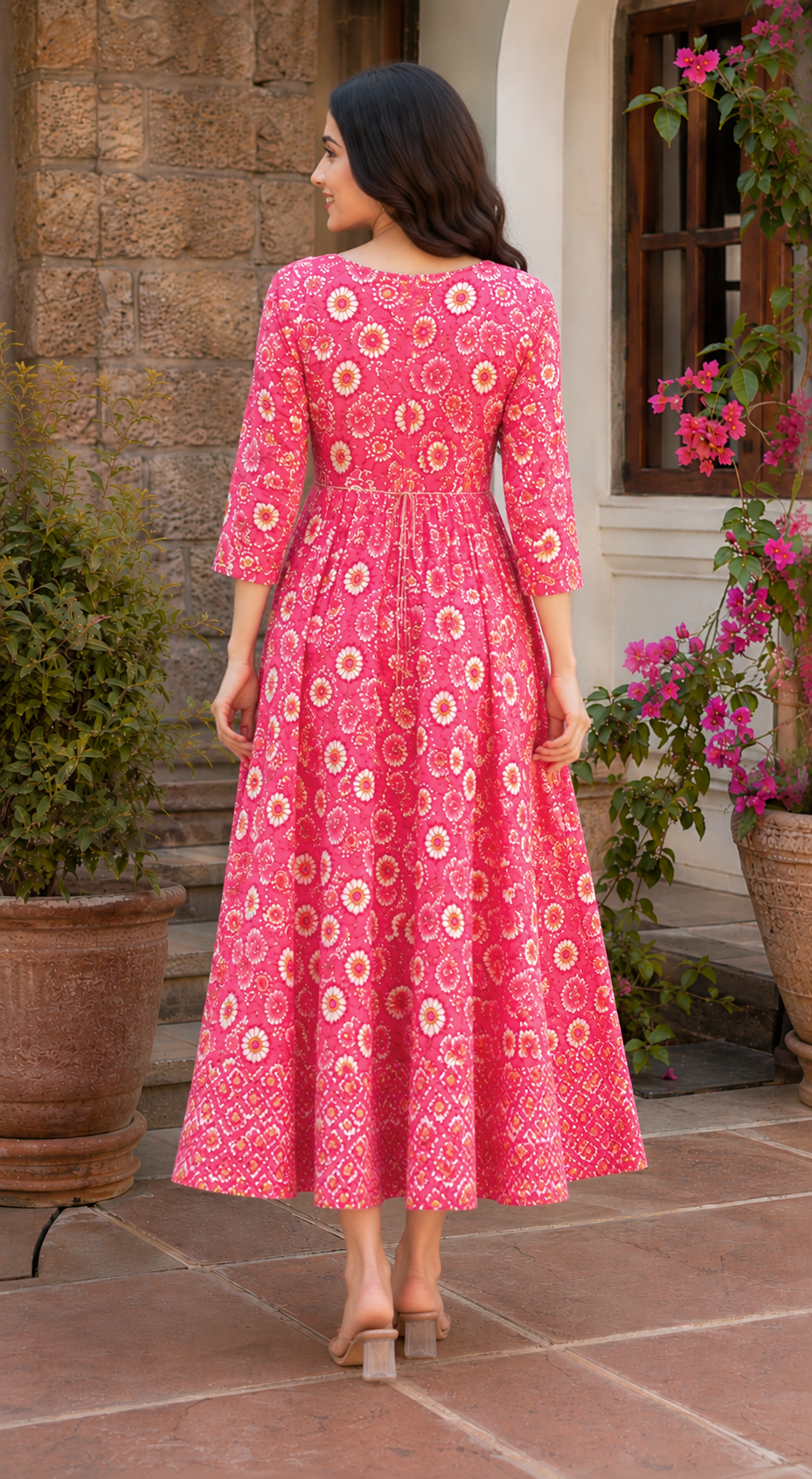 Floral Printed Anarkali Kurta / Dress