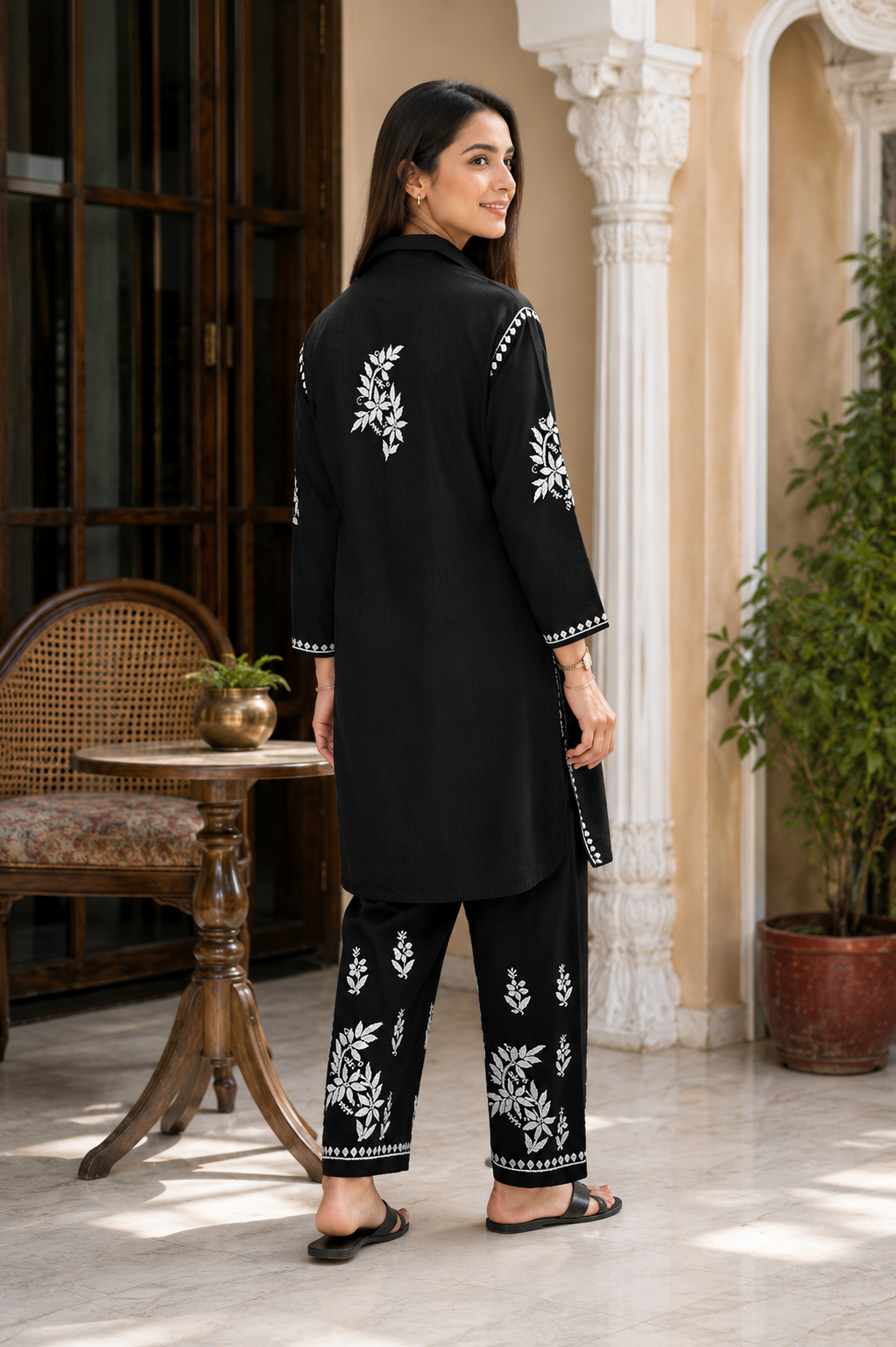 Printed Chikankari Co-Ord Set