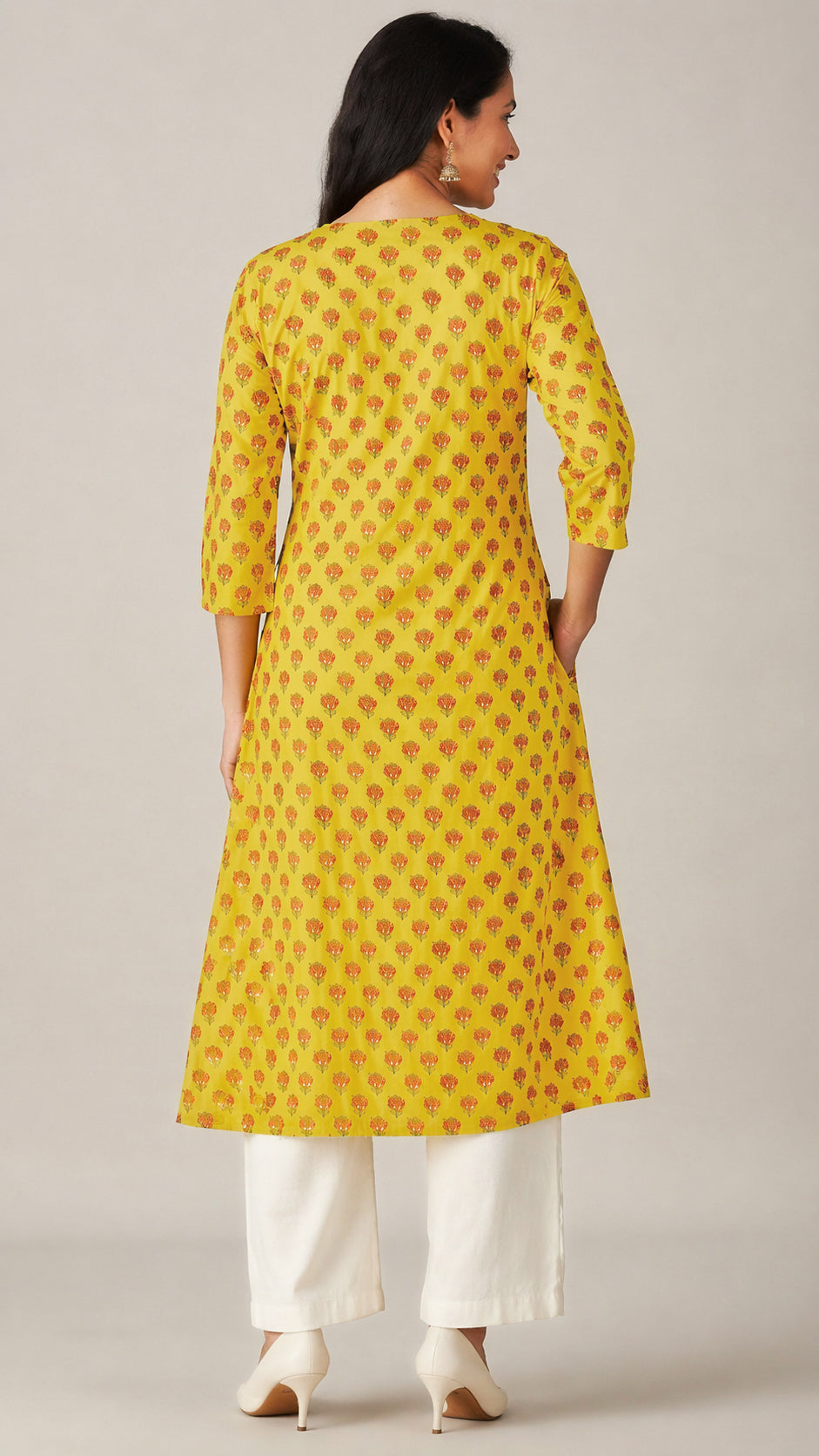 Floral Printed Cotton Kurta