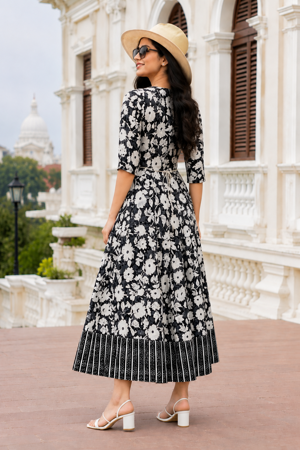 Floral Printed Anarkali Kurta / Dress