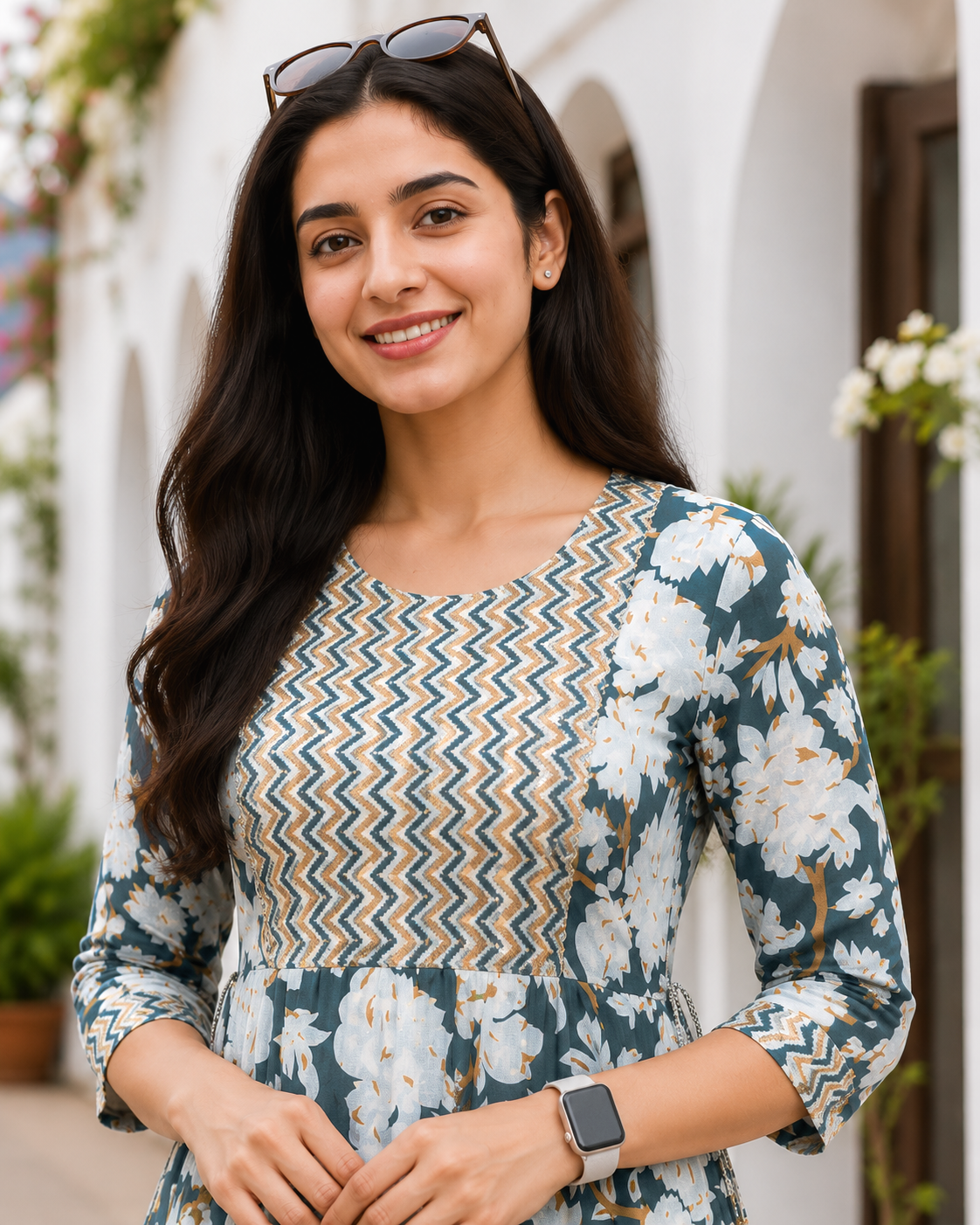 Floral Printed Anarkali Kurta / Dress