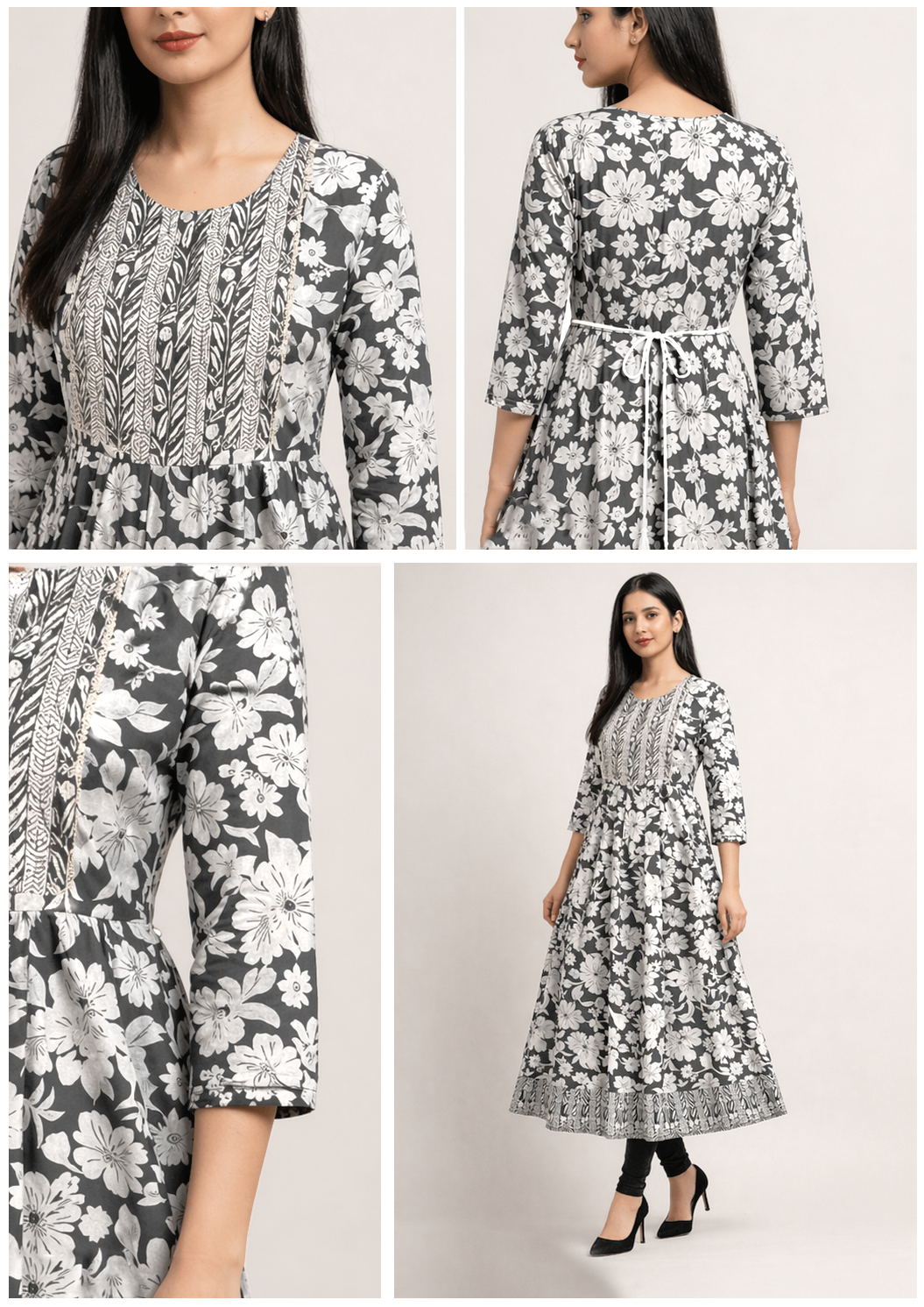 Floral Printed Anarkali Kurta / Dress