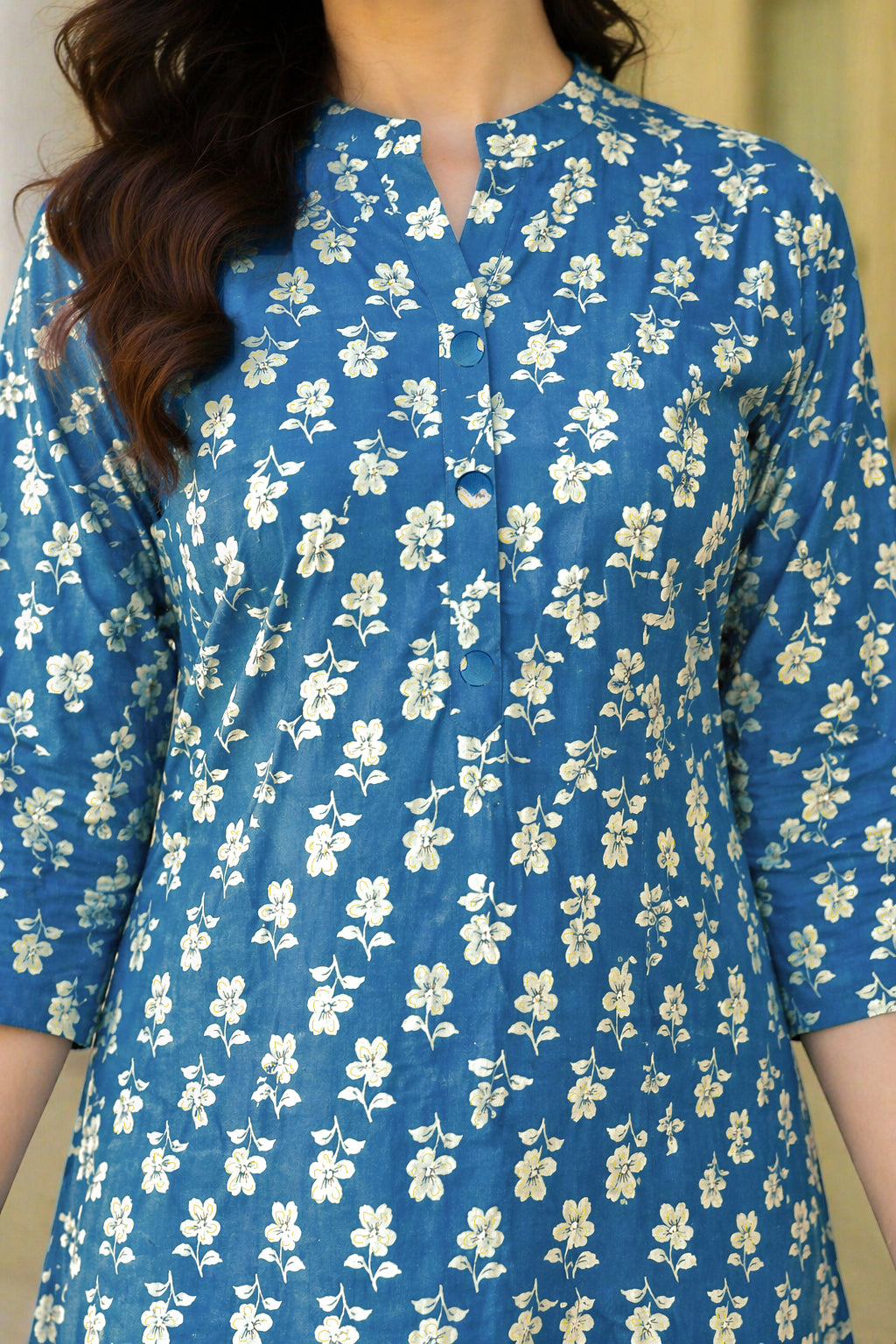 Floral Printed Cotton Kurta
