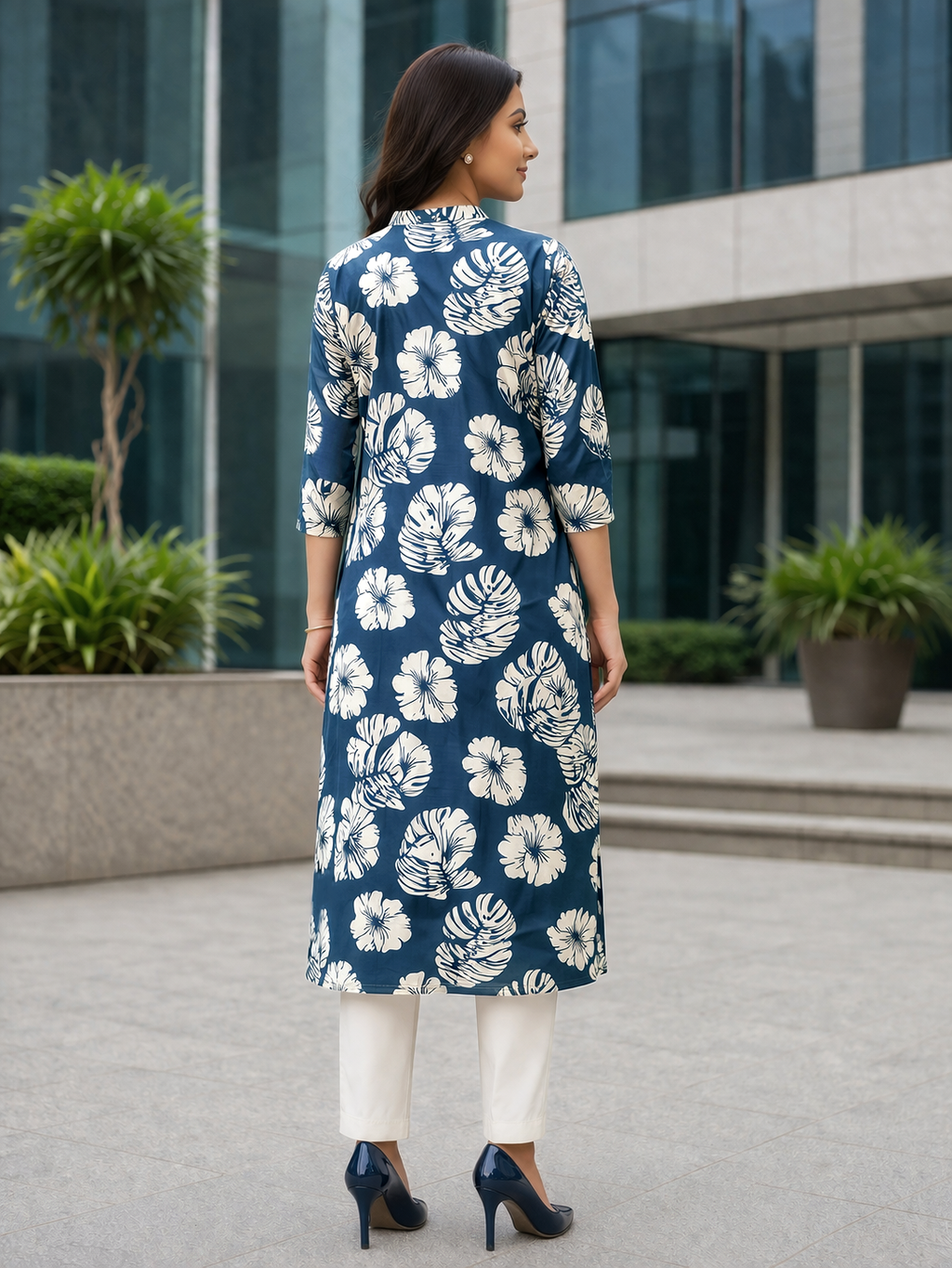 Floral Printed Cotton Kurta