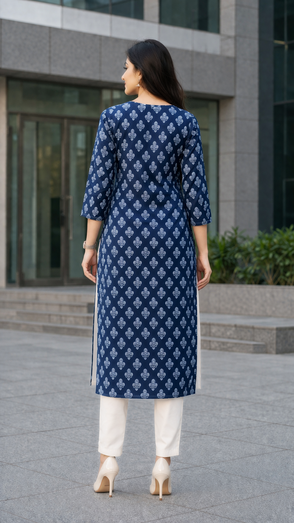 Floral Printed Cotton Kurta