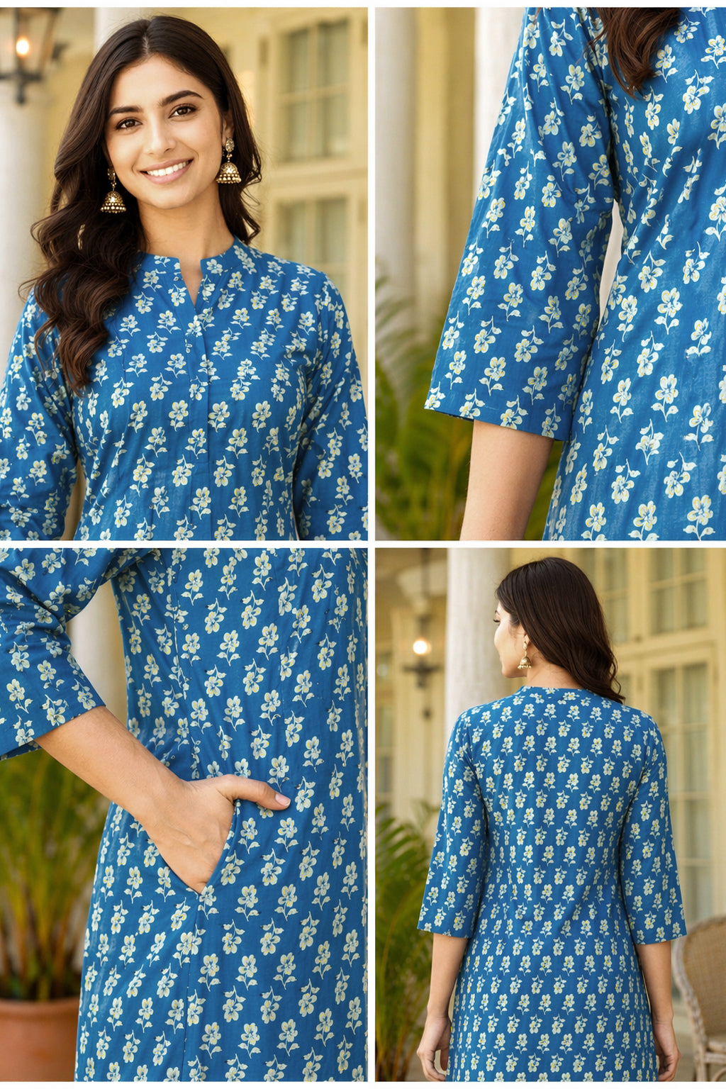 Floral Printed Cotton Kurta