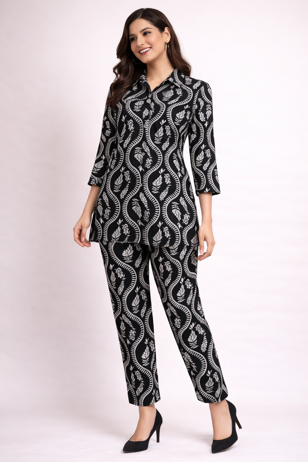 Monochrome Wave Co-ord Set