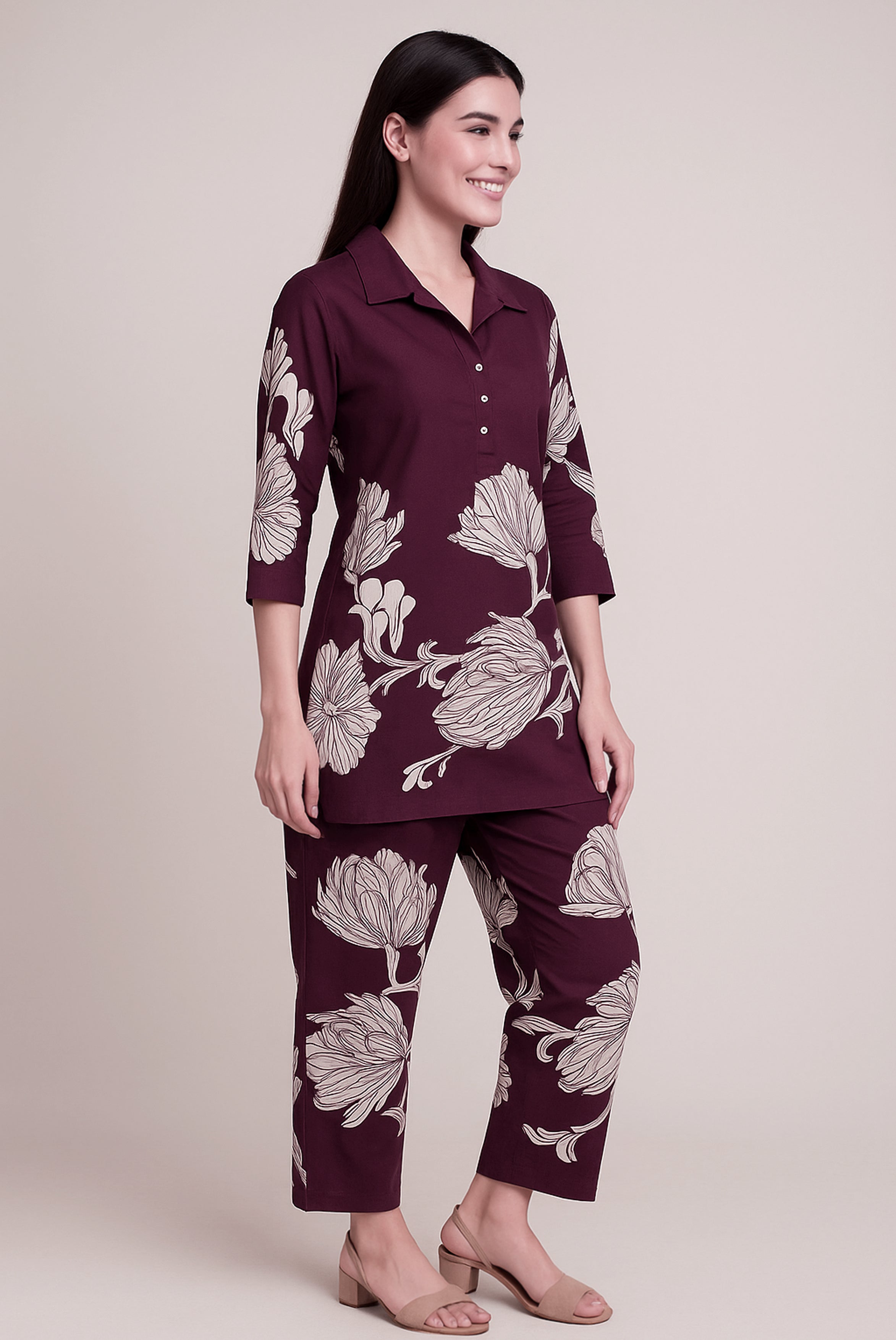 Plum Blossom Co-ord Set