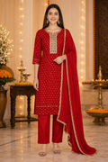 Ruby Glow Ethnic Set