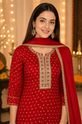 Ruby Glow Ethnic Set