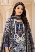 Women's Persian Floral Printed Kurta Set with Dupatta