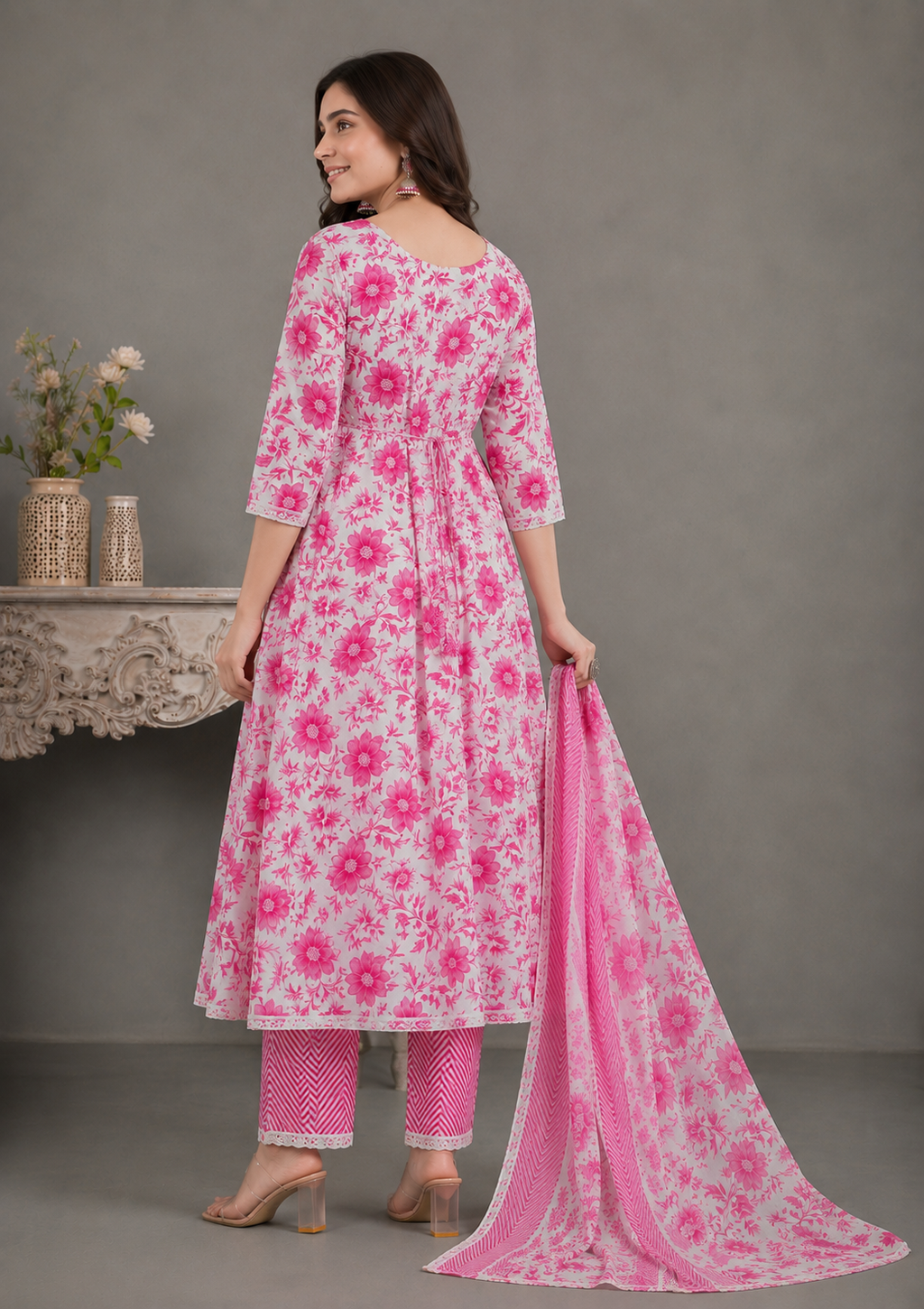 Pink Meadow Mirror Kurta Set