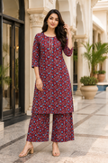 Women's Floral Printed Kurta Pant Set