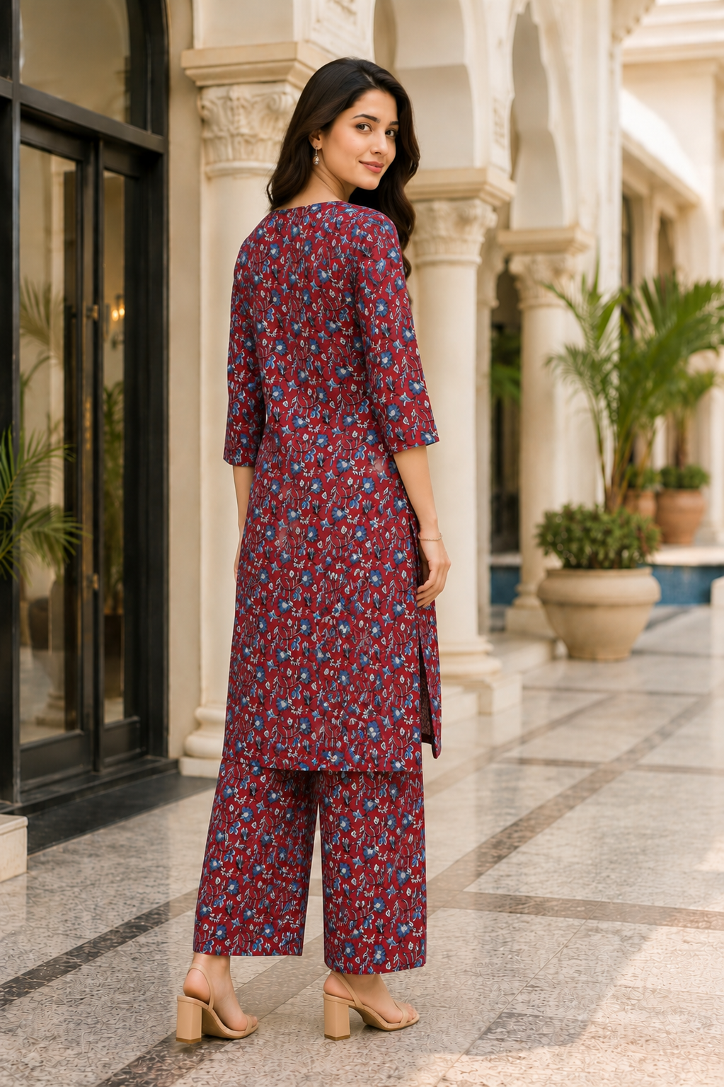 Women's Floral Printed Kurta Pant Set