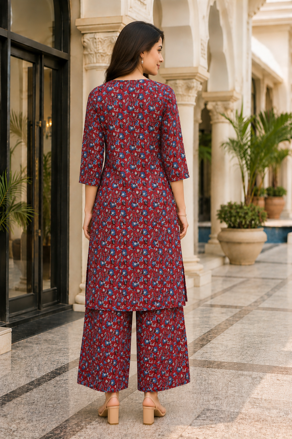Women's Floral Printed Kurta Pant Set