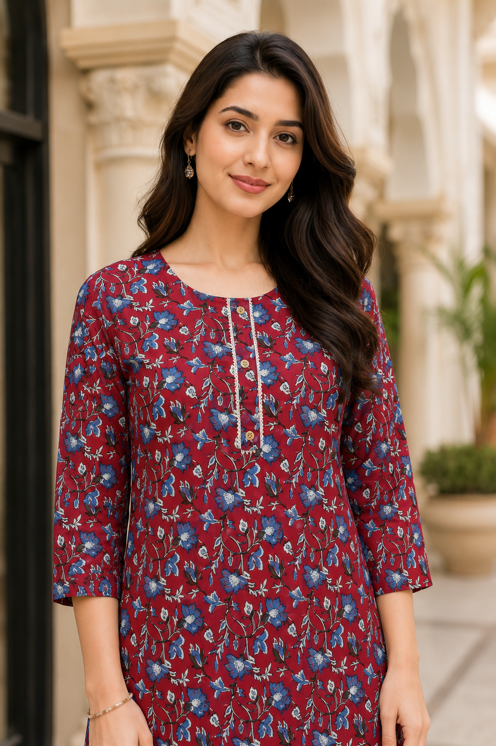 Women's Floral Printed Kurta Pant Set