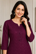 Plum Radiance Kurta