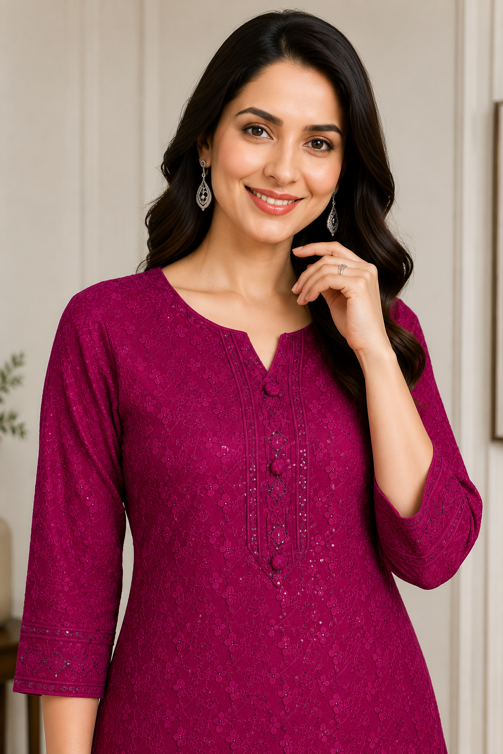 Plum Radiance Kurta