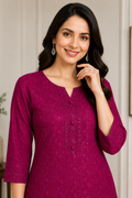 Plum Radiance Kurta