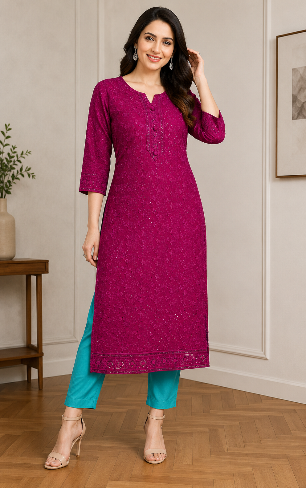 Plum Radiance Kurta