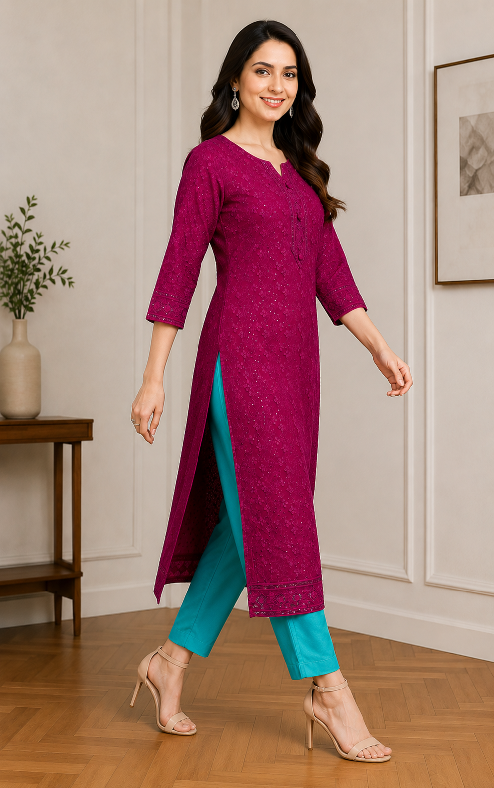 Plum Radiance Kurta