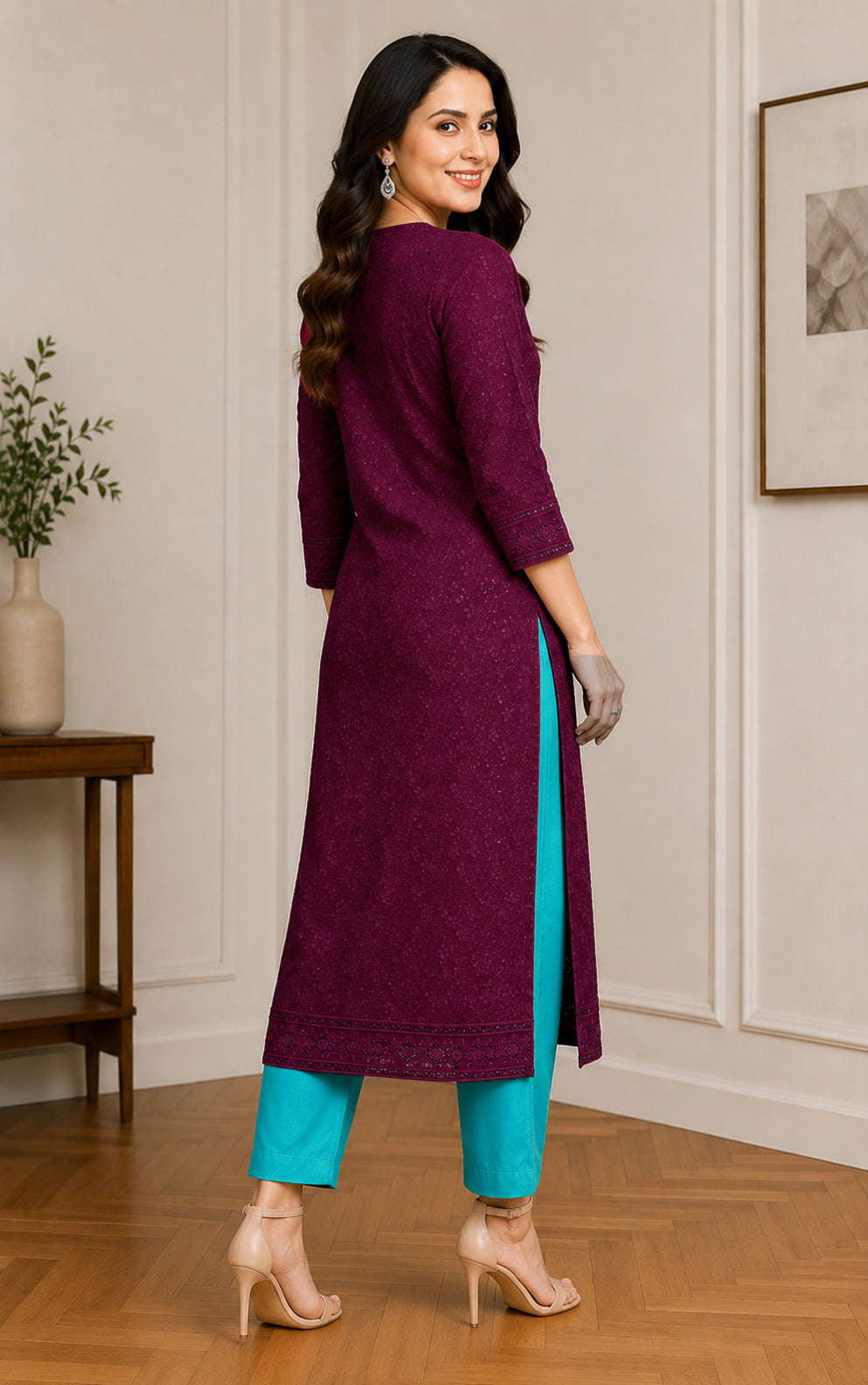 Plum Radiance Kurta
