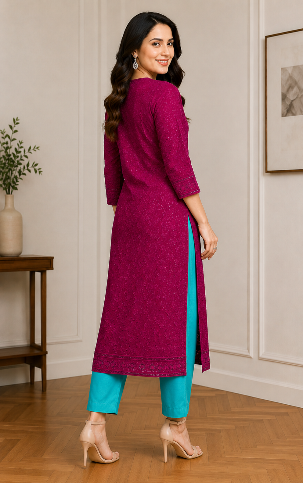 Plum Radiance Kurta