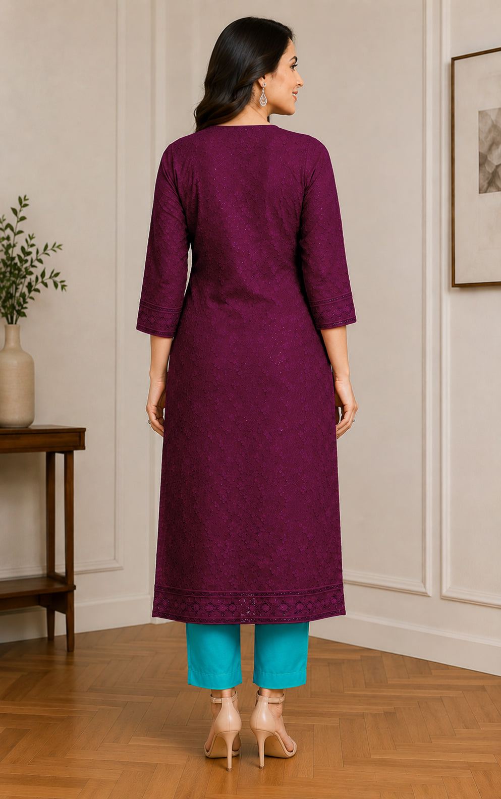 Plum Radiance Kurta