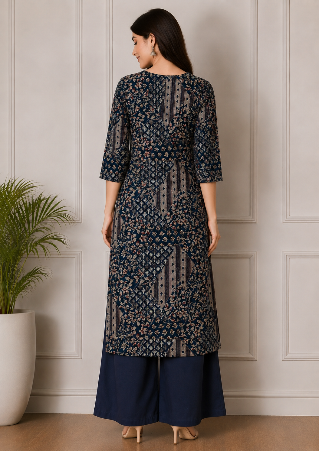 Floral Printed Cotton Kurta