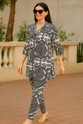 Ivory Noir Geometric Co-ord Set
