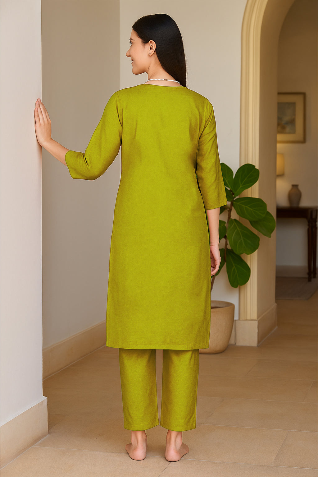 Lime Grace Chikankari Kurta