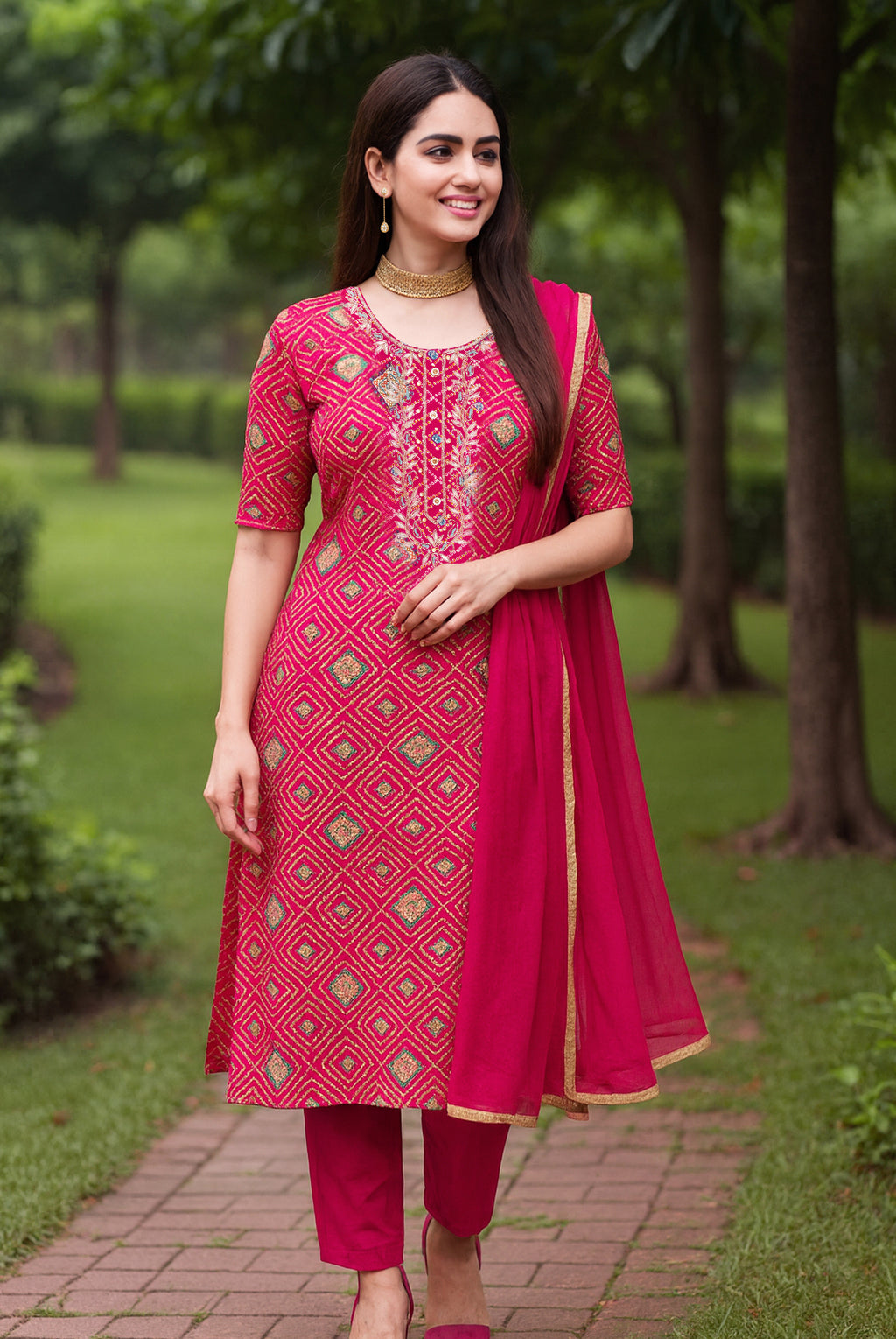 Magenta Majesty Kurta Set