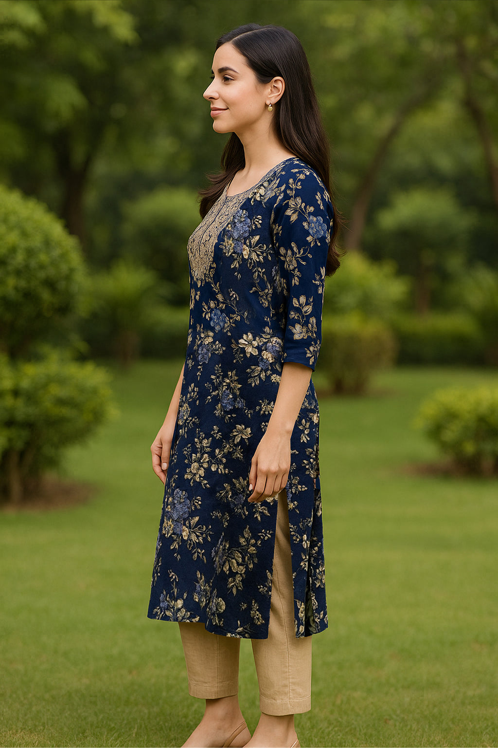 Midnight Bloom Kurta