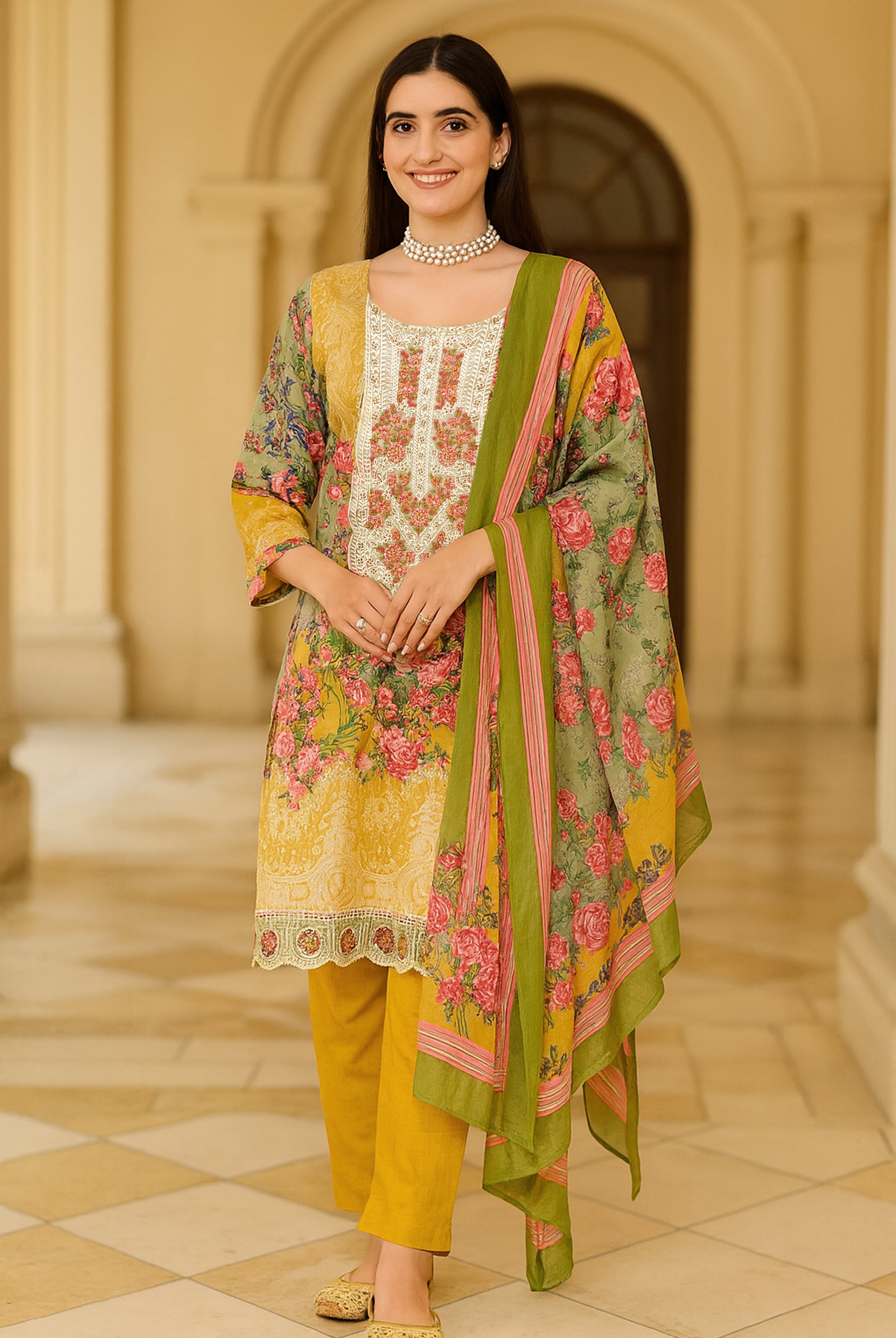 Mustard Meadow Floral Ensemble