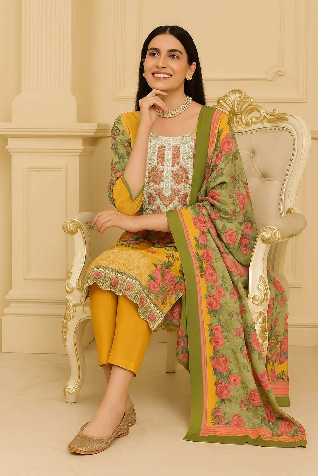 Mustard Meadow Floral Ensemble