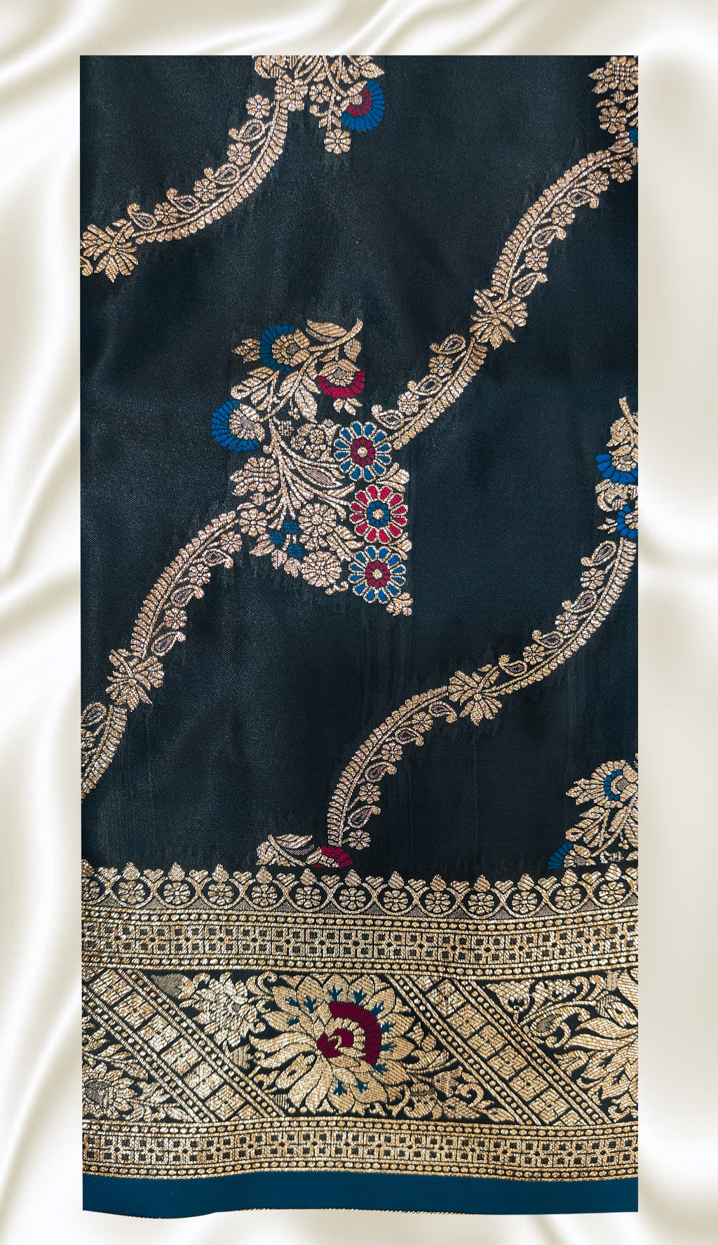 Navy Minakari Elegance Saree